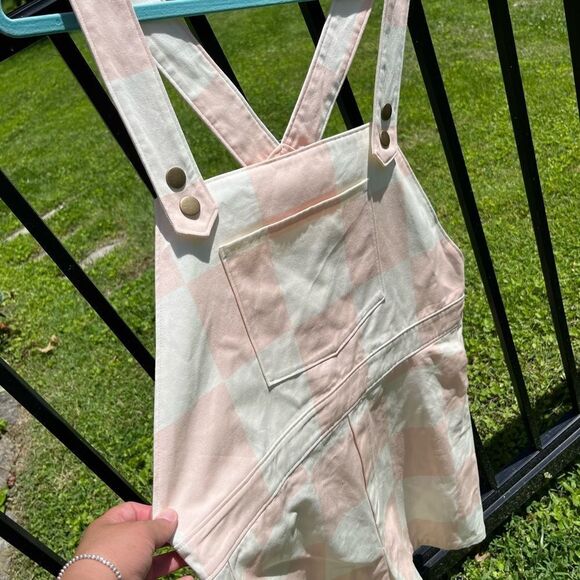Anthropologie Hutch Checked Short Overalls NWT - Picture 4 of 9